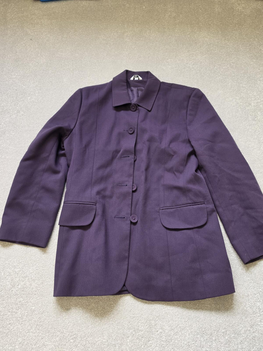 Klass Collection Purple Skirt Suit Set Size 14