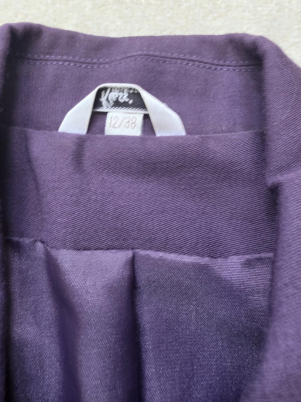 Klass Collection Purple Skirt Suit Set Size 14