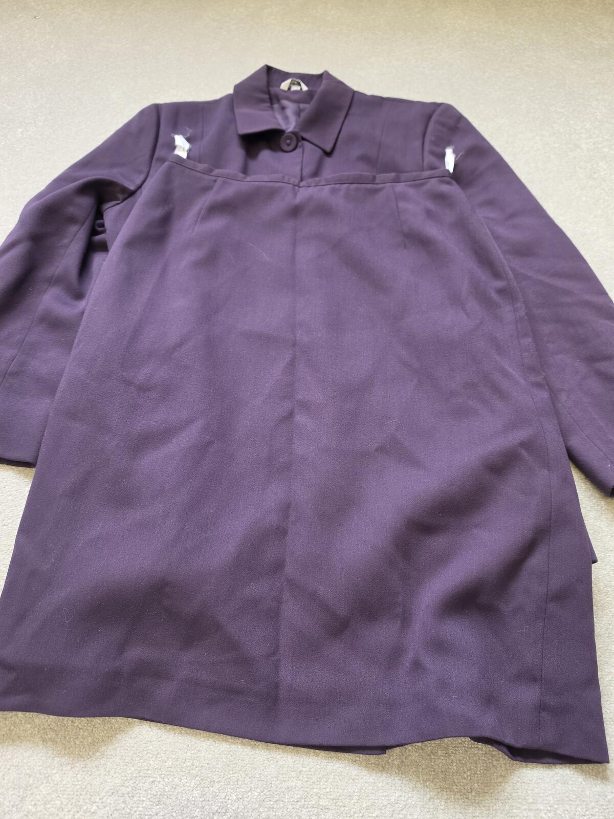 Klass Collection Purple Skirt Suit Set Size 14
