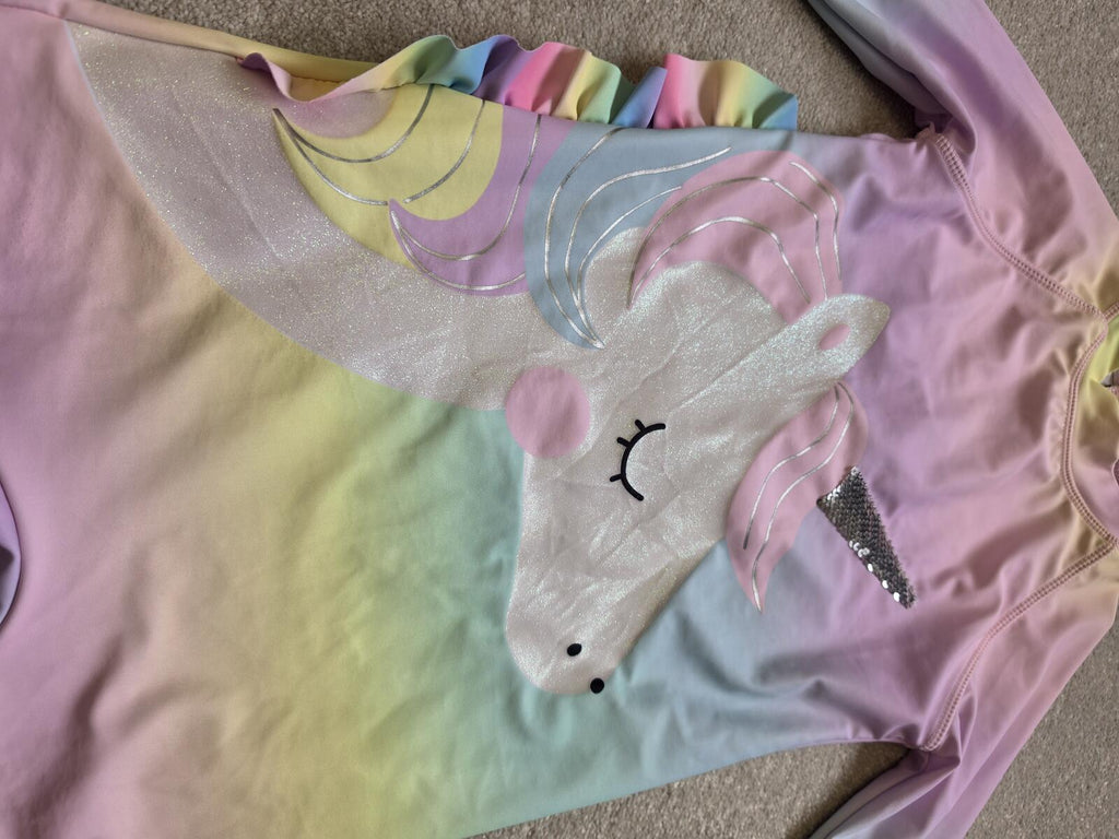 George Unicorn Themed Kids' One-Piece Suit Size 6-7 Years