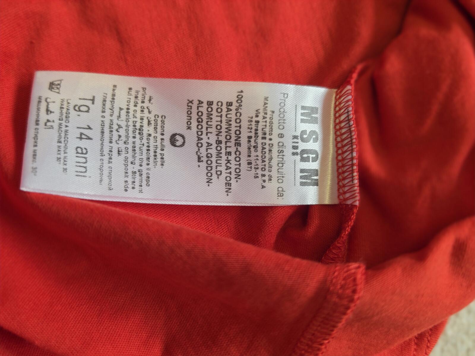 MSGM Kids Flame Red Girls' Dress size M