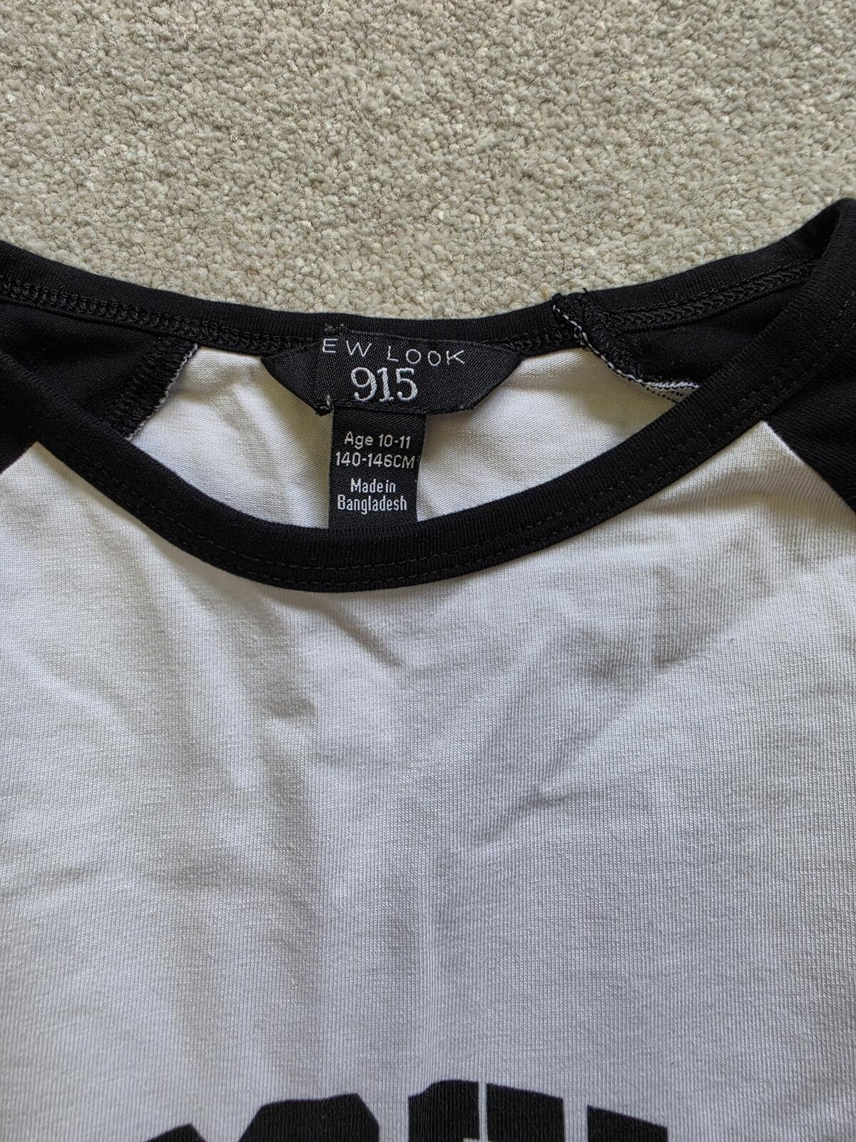 New Look 915 Girls' Brooklyn Raglan Sleeve Top Age 10-11