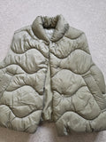 Zara Olive Green Quilted Puffer Vest Kids Age 9-10