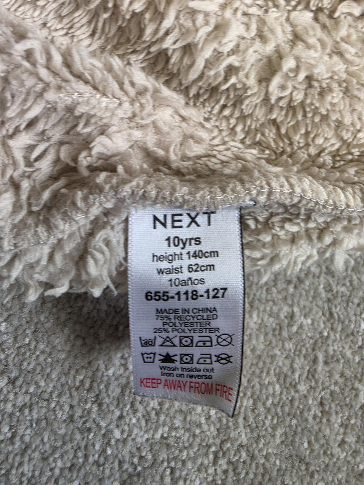 Next Kids Beige Textured Fleece Jumper Set 10 Years