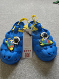 Children's Blue and Yellow Sandals with Astronaut Decoration Size 27 EU / 10 UK