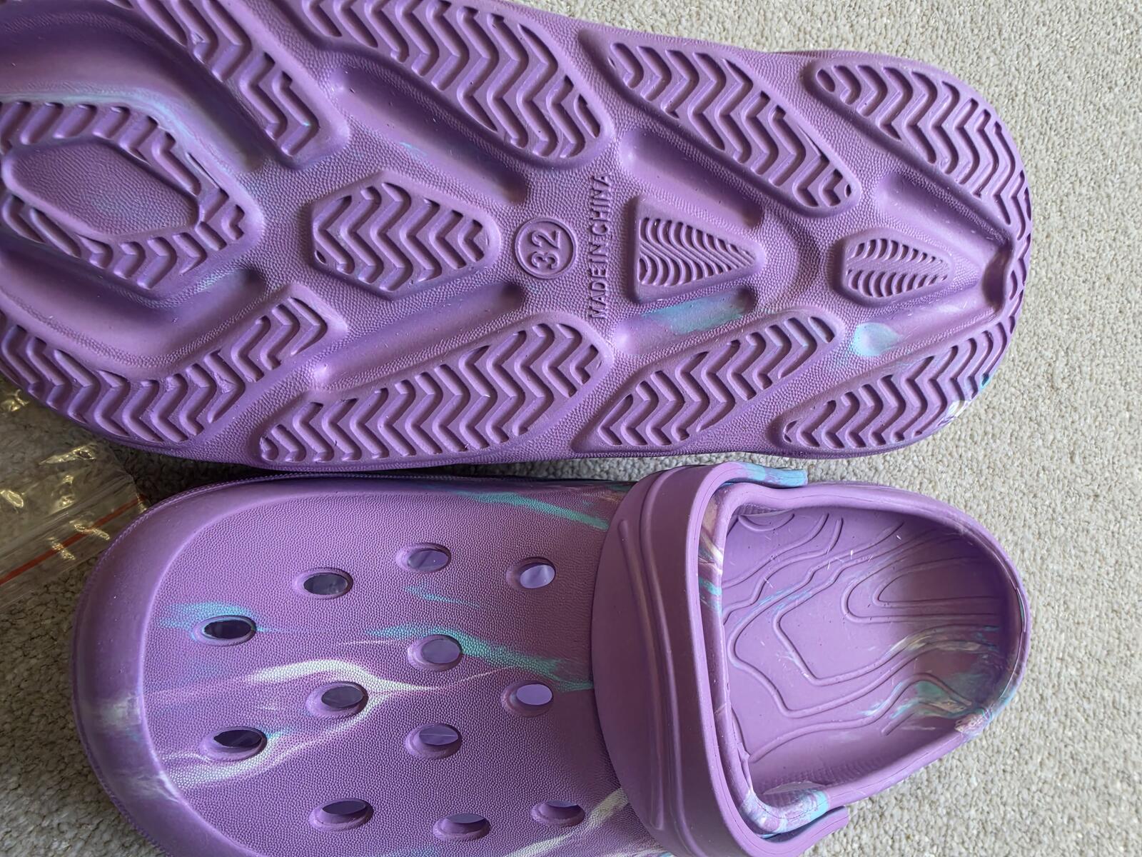 Purple Marbled Slip-On Crocs