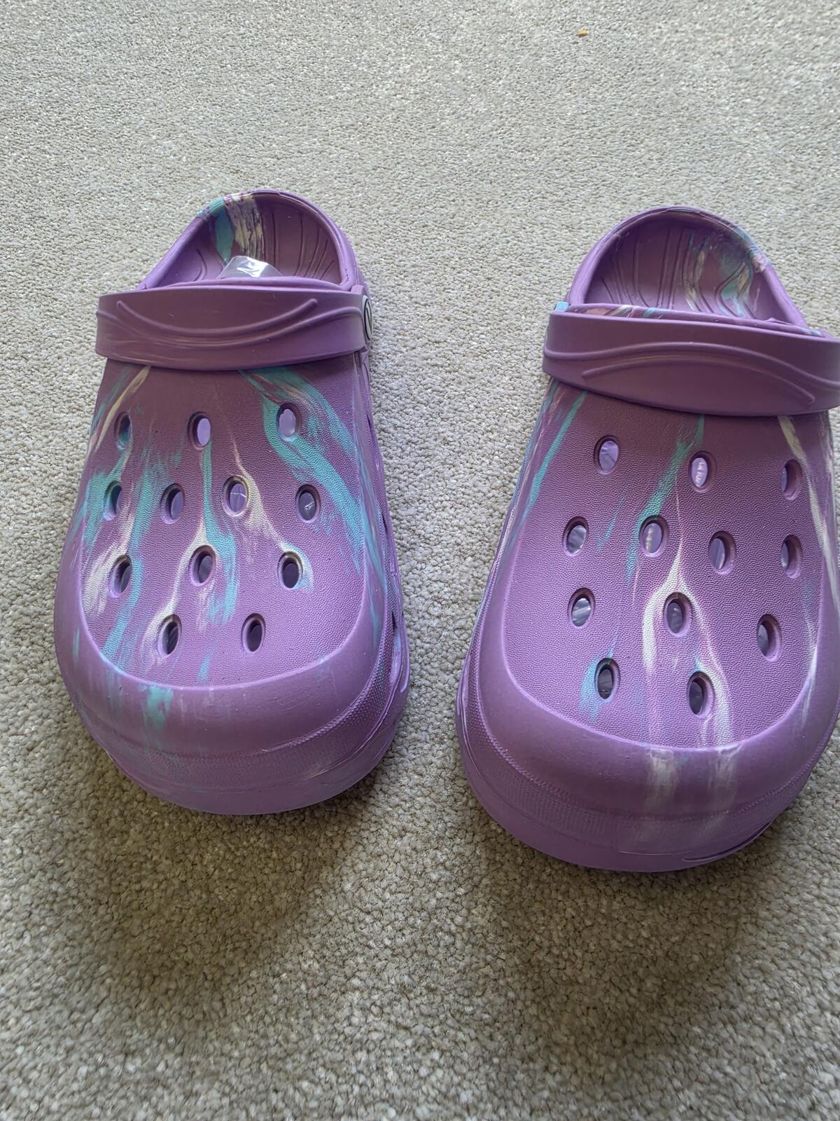 Purple Marbled Slip-On Crocs