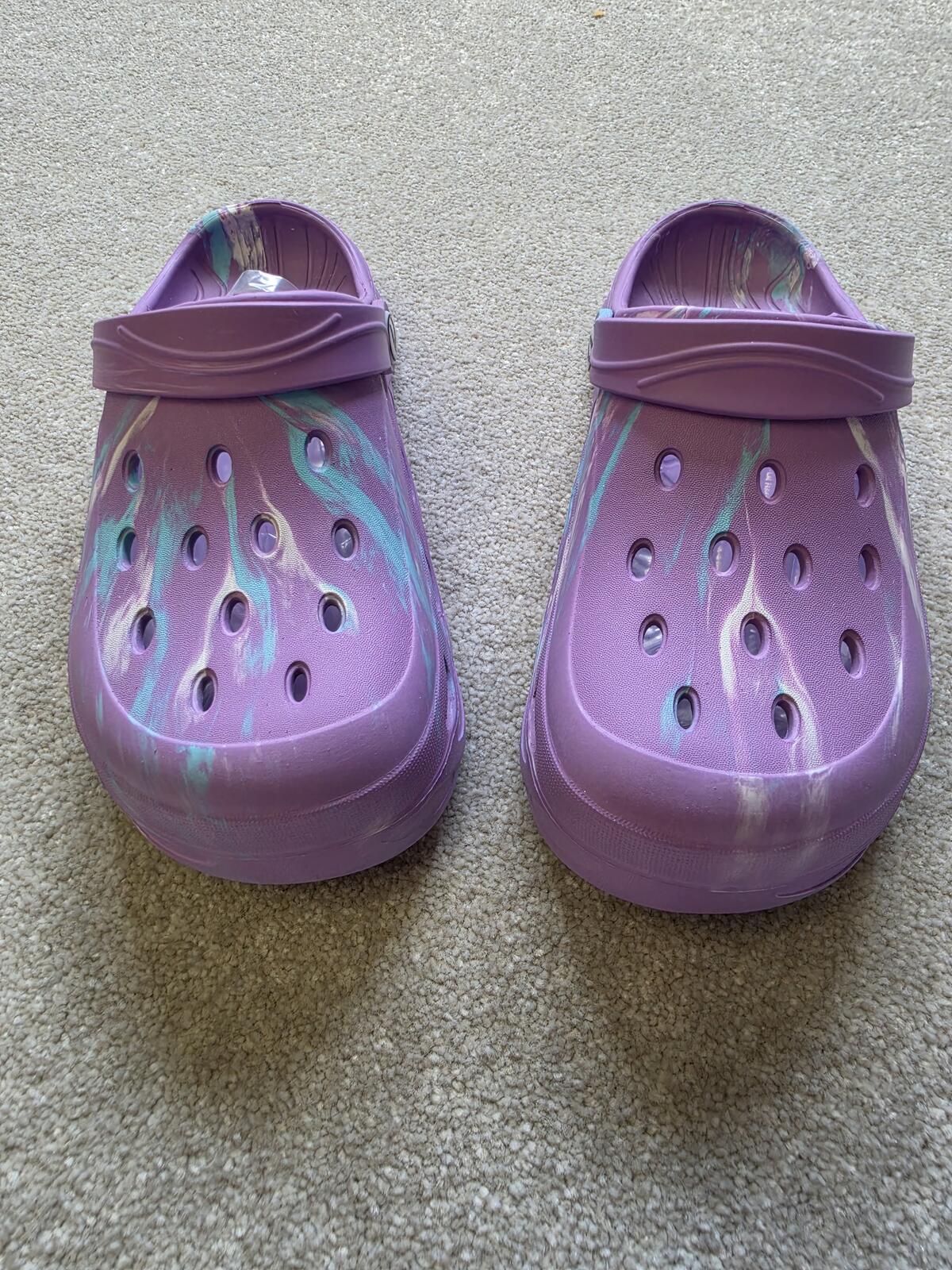 Purple Marbled Slip-On Crocs