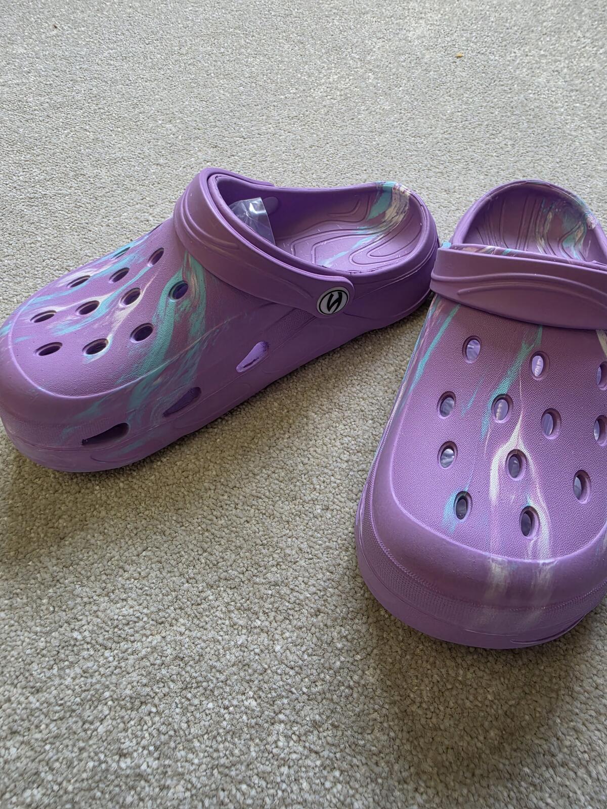 Purple Marbled Slip-On Crocs