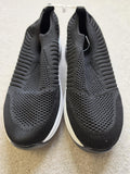 Black Slip-On Knit Sneakers Size 6.5