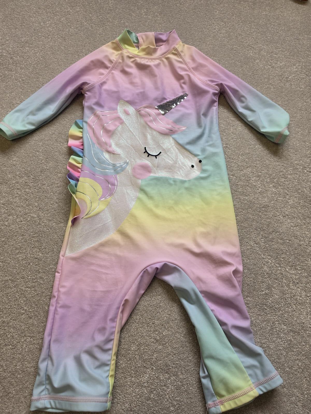 George Unicorn Themed Kids' One-Piece Suit Size 6-7 Years